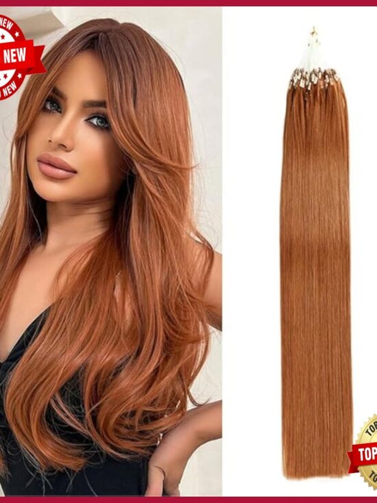 24 Inch Human Hair Micro Loop Extensions 50 Strands Brazilian Remy main image 6
